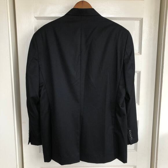 VTG 90s Ralph Lauren Green Label Wool Cashmere Suit 42R Classic Fit Black Canada - Picture 7 of 14